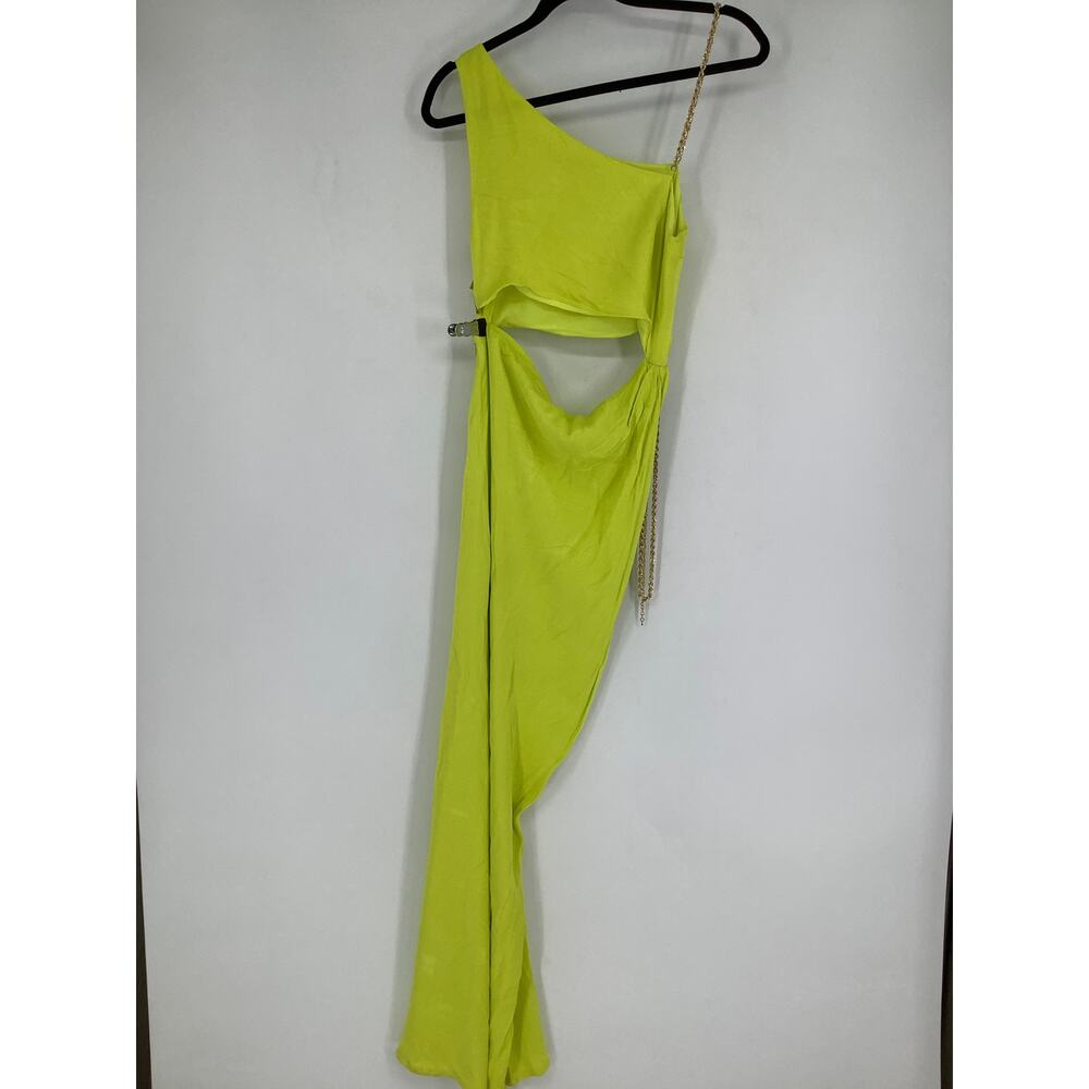 Meshki Women's Small Fresh Green Clementine Chain Cutout Maxi Dress G5-30 - Picture 5 of 8